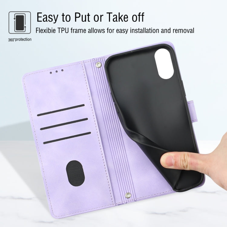 Custodia per telefono in pelle goffrata effetto pelle, For iPhone X / XS, For iPhone XR, For iPhone XS Max, For iPhone SE 2022 / 2020 / 7 / 8