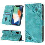 Custodia per telefono in pelle goffrata effetto pelle, For iPhone X / XS, For iPhone XR, For iPhone XS Max, For iPhone SE 2022 / 2020 / 7 / 8