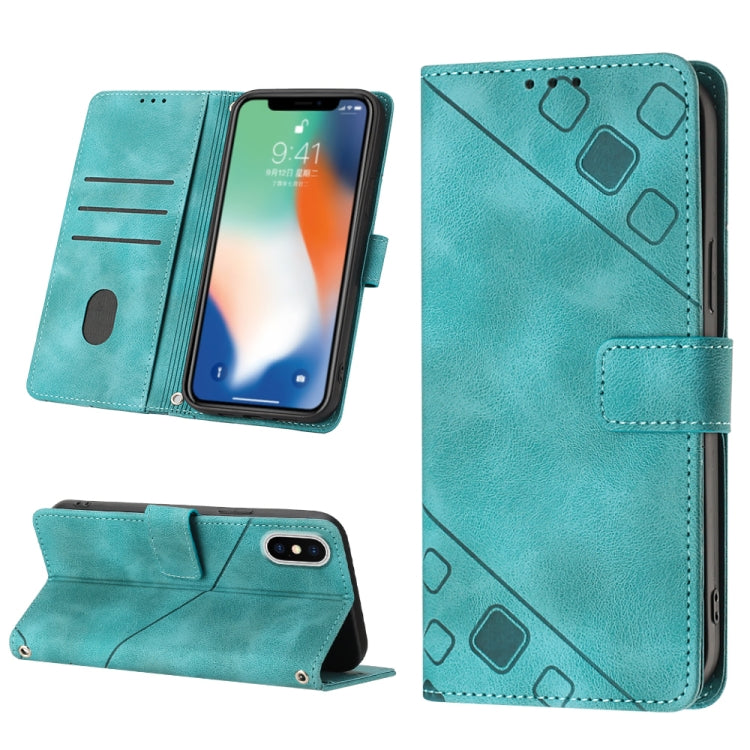 Custodia per telefono in pelle goffrata effetto pelle, For iPhone X / XS, For iPhone XR, For iPhone XS Max, For iPhone SE 2022 / 2020 / 7 / 8