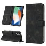 Custodia per telefono in pelle goffrata effetto pelle, For iPhone X / XS, For iPhone XR, For iPhone XS Max, For iPhone SE 2022 / 2020 / 7 / 8