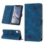 Custodia per telefono in pelle goffrata effetto pelle, For iPhone X / XS, For iPhone XR, For iPhone XS Max, For iPhone SE 2022 / 2020 / 7 / 8