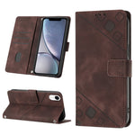 Custodia per telefono in pelle goffrata effetto pelle, For iPhone X / XS, For iPhone XR, For iPhone XS Max, For iPhone SE 2022 / 2020 / 7 / 8