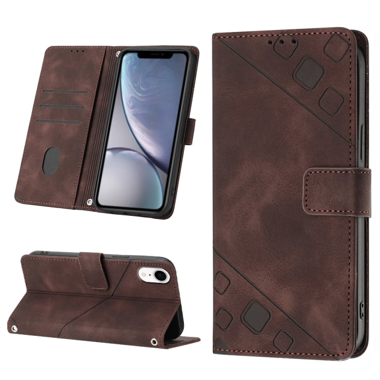 Custodia per telefono in pelle goffrata effetto pelle, For iPhone X / XS, For iPhone XR, For iPhone XS Max, For iPhone SE 2022 / 2020 / 7 / 8