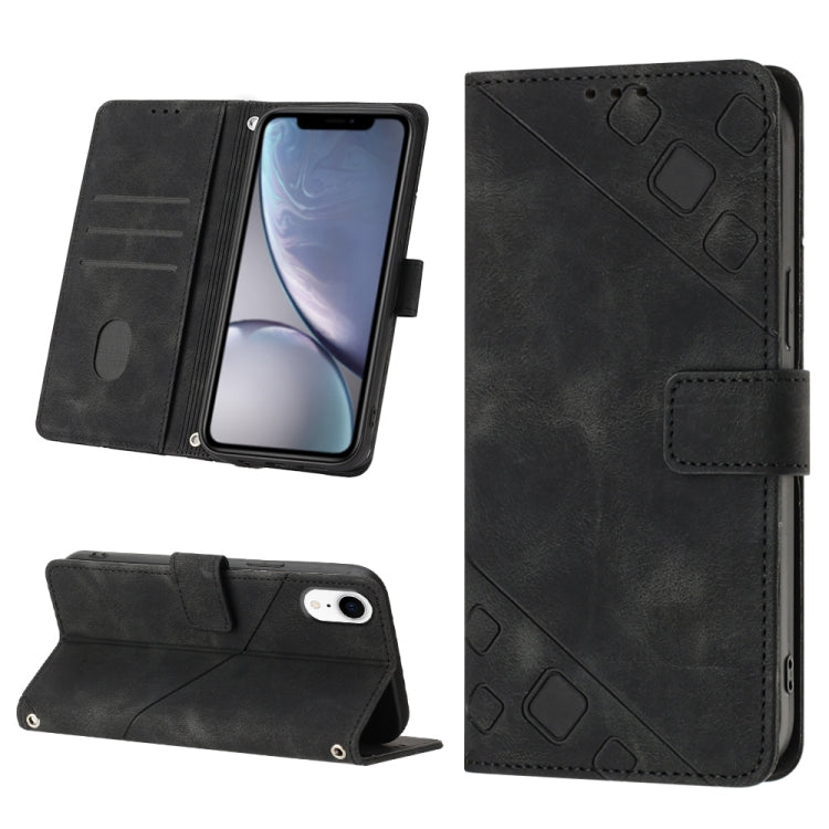 Custodia per telefono in pelle goffrata effetto pelle, For iPhone X / XS, For iPhone XR, For iPhone XS Max, For iPhone SE 2022 / 2020 / 7 / 8