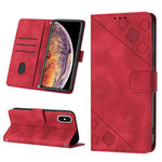 Custodia per telefono in pelle goffrata effetto pelle, For iPhone X / XS, For iPhone XR, For iPhone XS Max, For iPhone SE 2022 / 2020 / 7 / 8