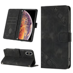 Custodia per telefono in pelle goffrata effetto pelle, For iPhone X / XS, For iPhone XR, For iPhone XS Max, For iPhone SE 2022 / 2020 / 7 / 8