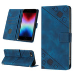 Custodia per telefono in pelle goffrata effetto pelle, For iPhone X / XS, For iPhone XR, For iPhone XS Max, For iPhone SE 2022 / 2020 / 7 / 8