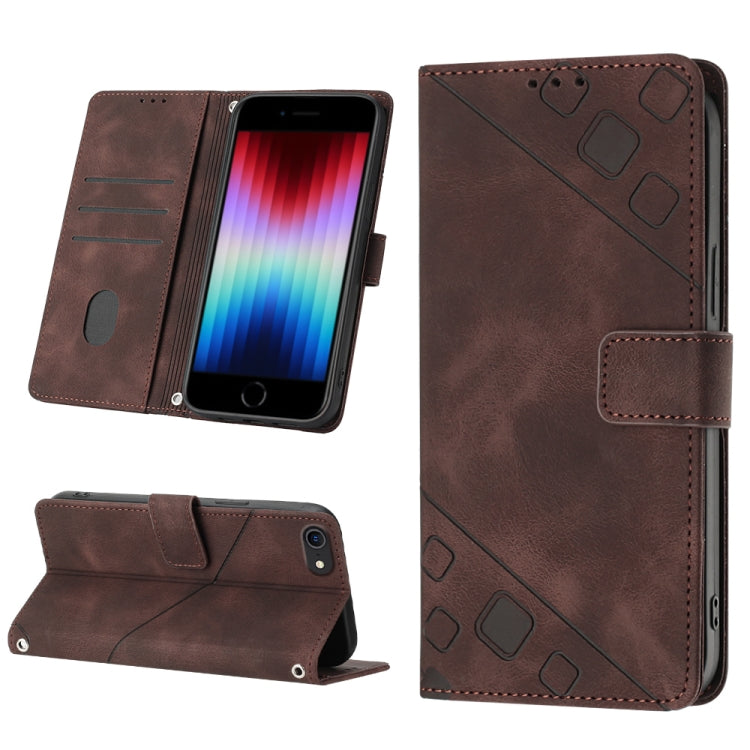 Custodia per telefono in pelle goffrata effetto pelle, For iPhone X / XS, For iPhone XR, For iPhone XS Max, For iPhone SE 2022 / 2020 / 7 / 8