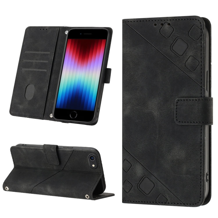 Custodia per telefono in pelle goffrata effetto pelle, For iPhone X / XS, For iPhone XR, For iPhone XS Max, For iPhone SE 2022 / 2020 / 7 / 8