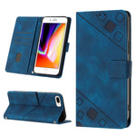 Custodia per telefono in pelle goffrata effetto pelle, For iPhone 7 Plus / 8 Plus / 6 Plus, For iPod Touch 7 / Touch 6, For iPhone 11 Pro