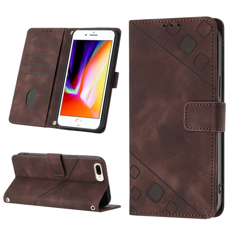 Custodia per telefono in pelle goffrata effetto pelle, For iPhone 7 Plus / 8 Plus / 6 Plus, For iPod Touch 7 / Touch 6, For iPhone 11 Pro