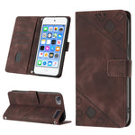 Custodia per telefono in pelle goffrata effetto pelle, For iPhone 7 Plus / 8 Plus / 6 Plus, For iPod Touch 7 / Touch 6, For iPhone 11 Pro