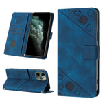Custodia per telefono in pelle goffrata effetto pelle, For iPhone 7 Plus / 8 Plus / 6 Plus, For iPod Touch 7 / Touch 6, For iPhone 11 Pro