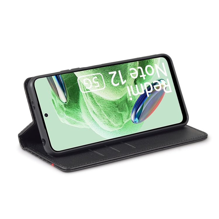 LC.IMEEKE Custodia per telefono in pelle con vibrazione in fibra di carbonio, For Xiaomi Poco X5 Pro/Redmi Note 12 Pro 5G, For Xiaomi Poco X5/Redmi Note 12 5G