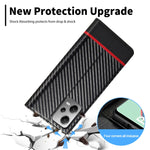 LC.IMEEKE Custodia per telefono in pelle con vibrazione in fibra di carbonio, For Xiaomi Poco X5 Pro/Redmi Note 12 Pro 5G, For Xiaomi Poco X5/Redmi Note 12 5G