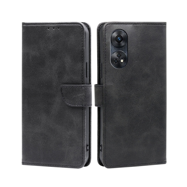 Custodia per telefono in pelle flip con fibbia in vitello, For Motorola Moto E13 4G, For OPPO A17k, For OPPO Reno8 T 4G, For Xiaomi Poco X5 Pro / Redmi Note 12 Pro Speed, For Honor X9a 5G