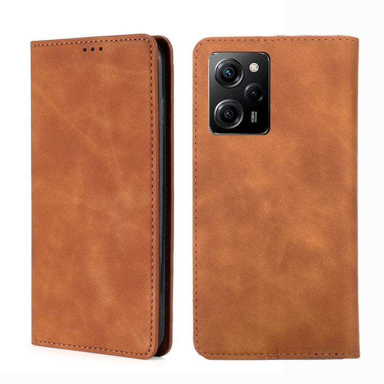 Custodia per telefono in pelle con vibrazione orizzontale magnetica Skin Feel, For Motorola Moto E13 4G, For OPPO A17k, For OPPO Reno8 T 4G, For Xiaomi Poco X5 Pro / Redmi Note 12 Pro Speed
