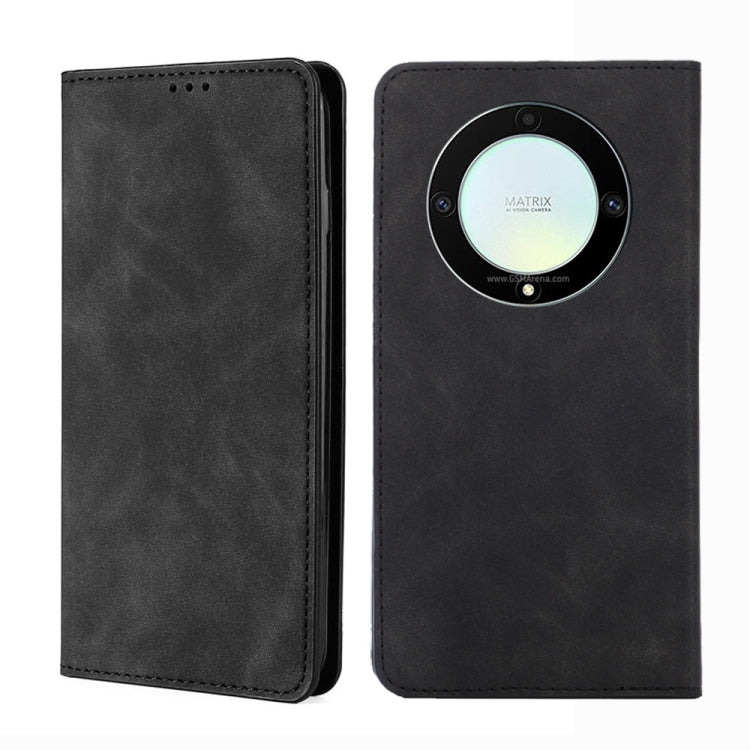 Custodia per telefono in pelle con vibrazione orizzontale magnetica Skin Feel, For Honor X9a 5G