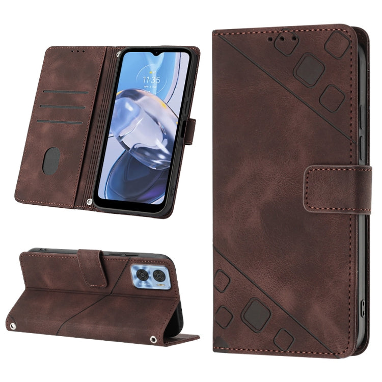 Custodia per telefono in pelle goffrata effetto pelle, For Motorola Moto G Power 2022, For Motorola Moto E22i 4G / E22 4G, For Motorola Moto E30 / E40 / E20, For Motorola Moto E32 4G / E32S