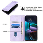 Custodia per telefono in pelle goffrata effetto pelle, For Motorola Moto Edge 30, For Motorola Edge 30 Pro / Edge+ 2022, For Motorola Moto G 5G 2022, For Motorola Moto G32