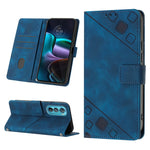 Custodia per telefono in pelle goffrata effetto pelle, For Motorola Moto Edge 30, For Motorola Edge 30 Pro / Edge+ 2022, For Motorola Moto G 5G 2022, For Motorola Moto G32