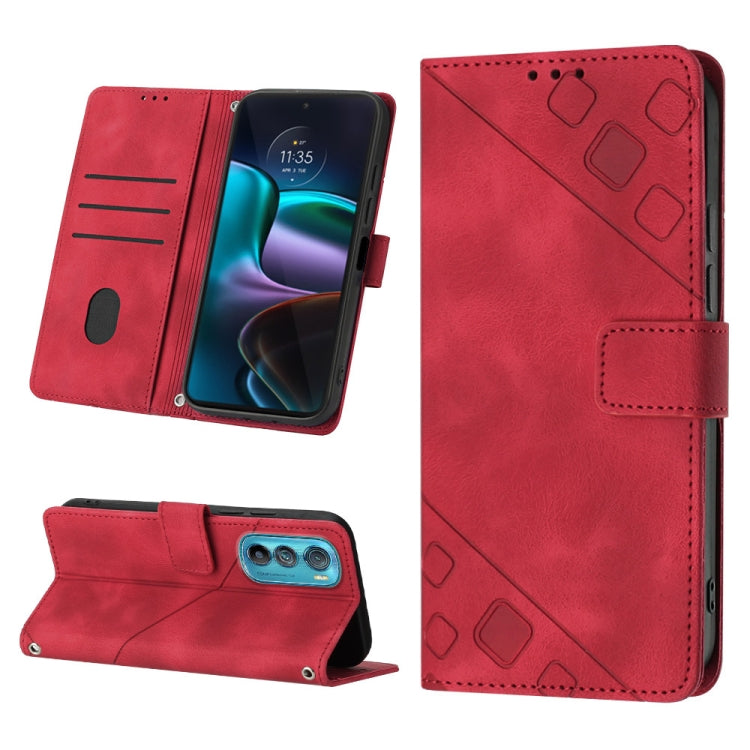Custodia per telefono in pelle goffrata effetto pelle, For Motorola Moto Edge 30, For Motorola Edge 30 Pro / Edge+ 2022, For Motorola Moto G 5G 2022, For Motorola Moto G32