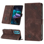 Custodia per telefono in pelle goffrata effetto pelle, For Motorola Moto Edge 30, For Motorola Edge 30 Pro / Edge+ 2022, For Motorola Moto G 5G 2022, For Motorola Moto G32