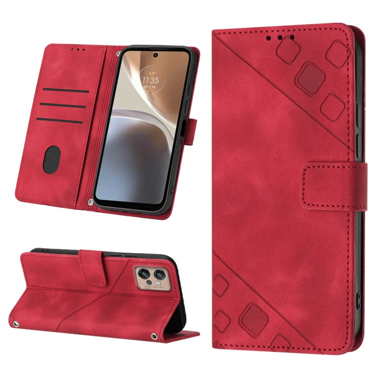 Custodia per telefono in pelle goffrata effetto pelle, For Motorola Moto Edge 30, For Motorola Edge 30 Pro / Edge+ 2022, For Motorola Moto G 5G 2022, For Motorola Moto G32