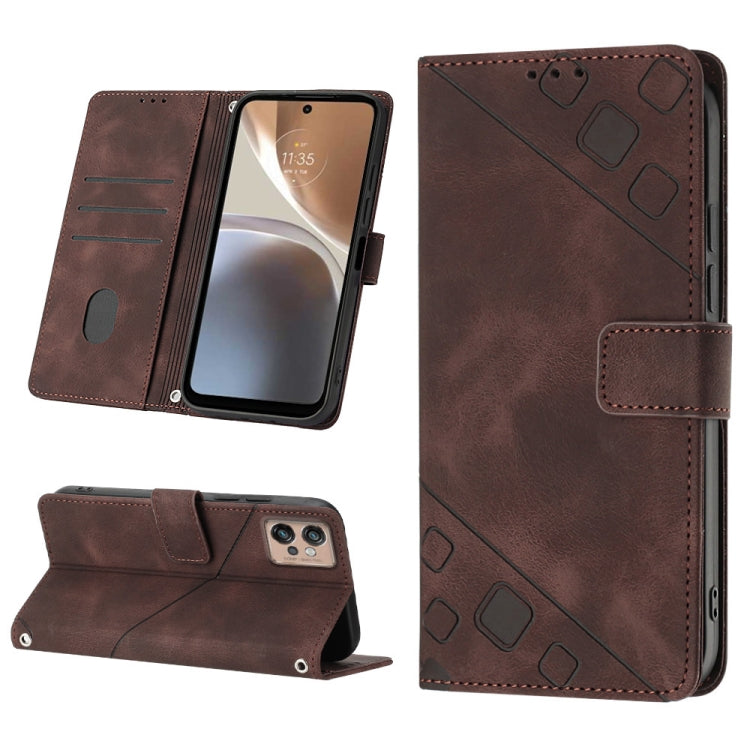 Custodia per telefono in pelle goffrata effetto pelle, For Motorola Moto Edge 30, For Motorola Edge 30 Pro / Edge+ 2022, For Motorola Moto G 5G 2022, For Motorola Moto G32