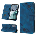 Custodia per telefono in pelle goffrata effetto pelle, For Motorola Moto G52, For Motorola Moto G62 5G, For Motorola Moto S30 Pro 5G, For Motorola Moto X30 Pro 5G