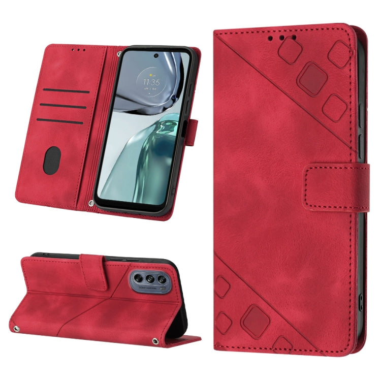 Custodia per telefono in pelle goffrata effetto pelle, For Motorola Moto G52, For Motorola Moto G62 5G, For Motorola Moto S30 Pro 5G, For Motorola Moto X30 Pro 5G