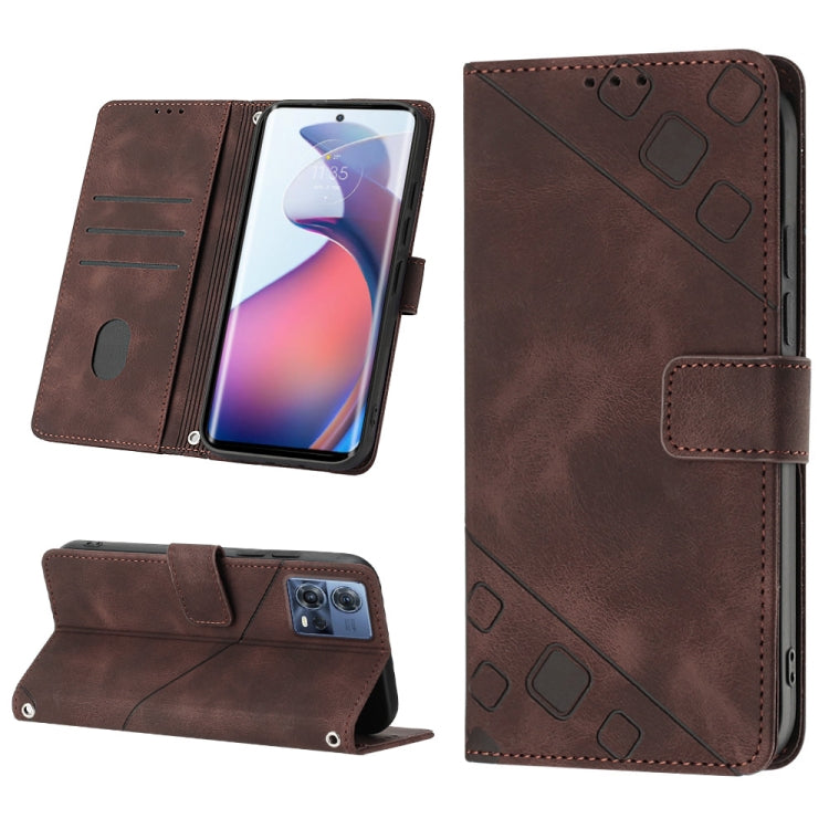Custodia per telefono in pelle goffrata effetto pelle, For Motorola Moto G52, For Motorola Moto G62 5G, For Motorola Moto S30 Pro 5G, For Motorola Moto X30 Pro 5G