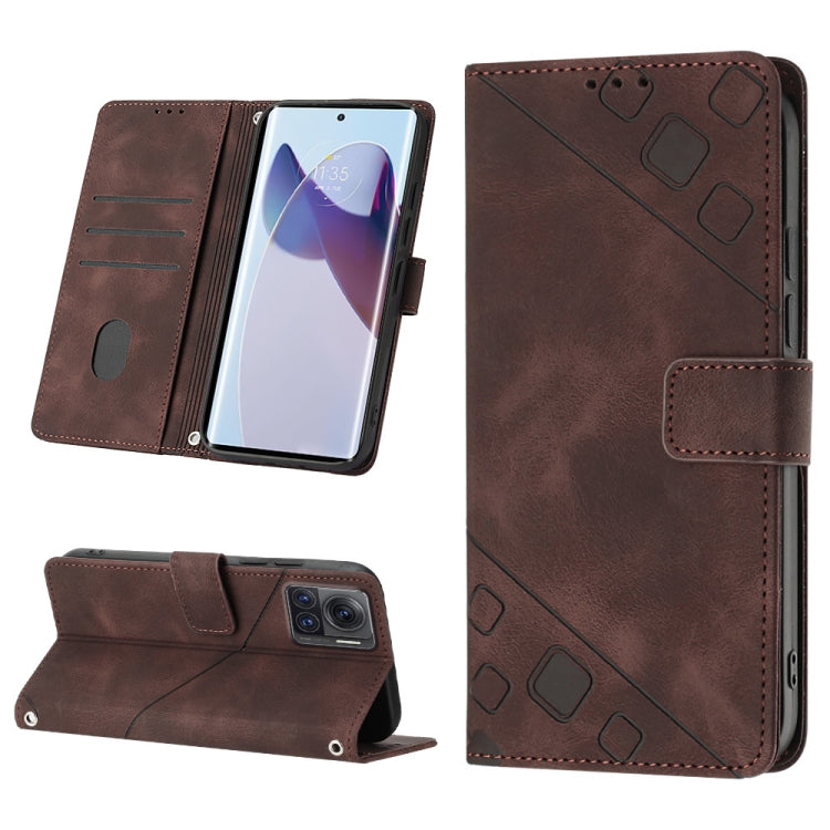 Custodia per telefono in pelle goffrata effetto pelle, For Motorola Moto G52, For Motorola Moto G62 5G, For Motorola Moto S30 Pro 5G, For Motorola Moto X30 Pro 5G