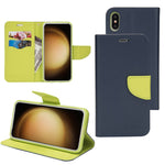 Custodia per telefono in pelle con cuciture a contrasto di colore Mercury, For Samsung Galaxy S21 Ultra 5G