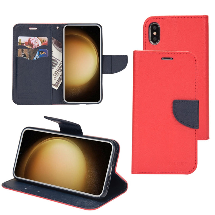 Custodia per telefono in pelle con cuciture a contrasto di colore Mercury, For Samsung Galaxy S21 Ultra 5G