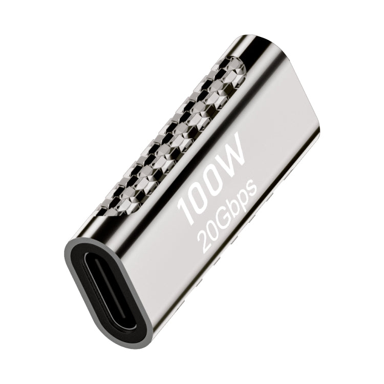 Adattatore in lega di zinco da 100 W da tipo C femmina a tipo C femmina da 20 Gbps, Type-C Female to Type-C Female Straight