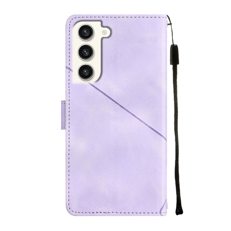 Custodia portafoglio in pelle goffrata per Samsung Galaxy S23