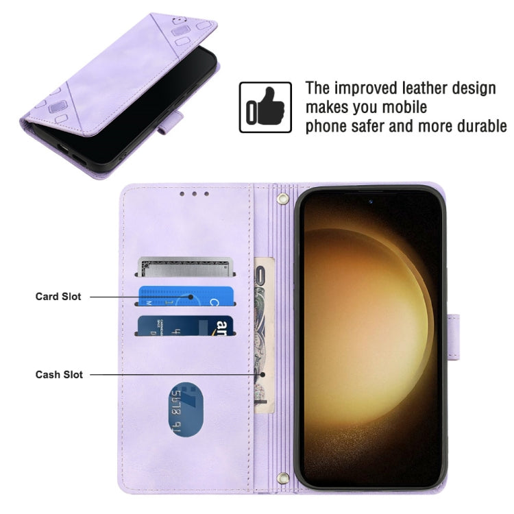 Custodia portafoglio in pelle goffrata per Samsung Galaxy S23