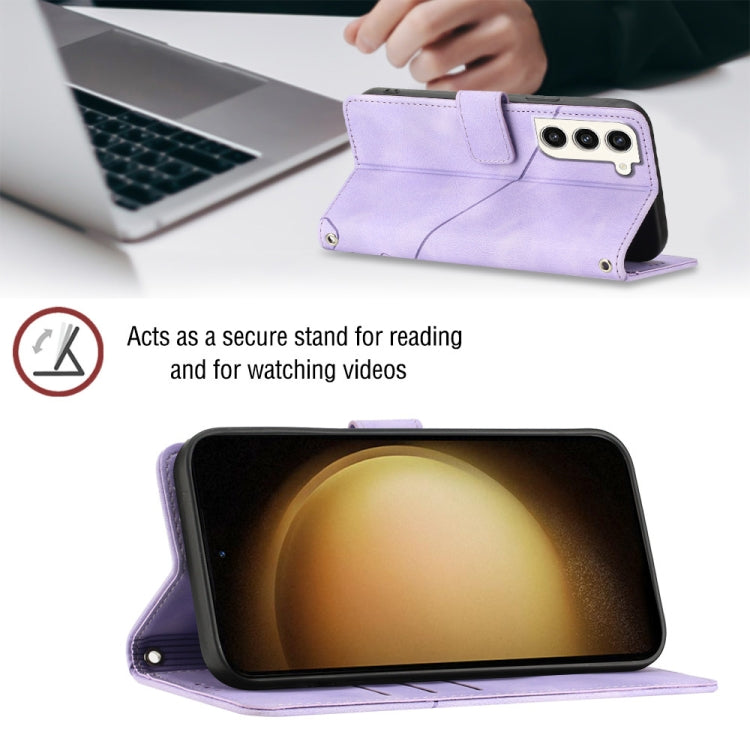 Custodia portafoglio in pelle goffrata per Samsung Galaxy S23