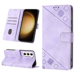 Custodia portafoglio in pelle goffrata per Samsung Galaxy S23