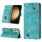 Custodia portafoglio in pelle goffrata per Samsung Galaxy S23