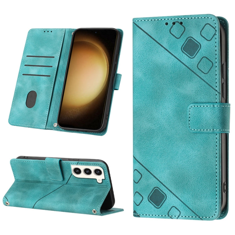 Custodia portafoglio in pelle goffrata per Samsung Galaxy S23