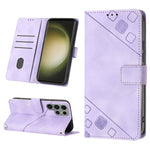 Custodia portafoglio in pelle goffrata per Samsung Galaxy S23