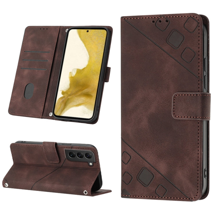 Custodia per telefono in pelle goffrata effetto pelle, For Samsung Galaxy S22+ 5G, For Samsung Galaxy S22 Ultra 5G, For Samsung Galaxy S21 5G, For Samsung Galaxy S21+ 5G