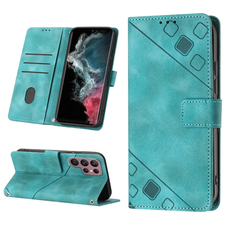 Custodia per telefono in pelle goffrata effetto pelle, For Samsung Galaxy S22+ 5G, For Samsung Galaxy S22 Ultra 5G, For Samsung Galaxy S21 5G, For Samsung Galaxy S21+ 5G