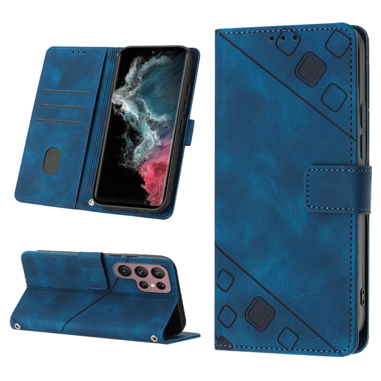 Custodia per telefono in pelle goffrata effetto pelle, For Samsung Galaxy S22+ 5G, For Samsung Galaxy S22 Ultra 5G, For Samsung Galaxy S21 5G, For Samsung Galaxy S21+ 5G