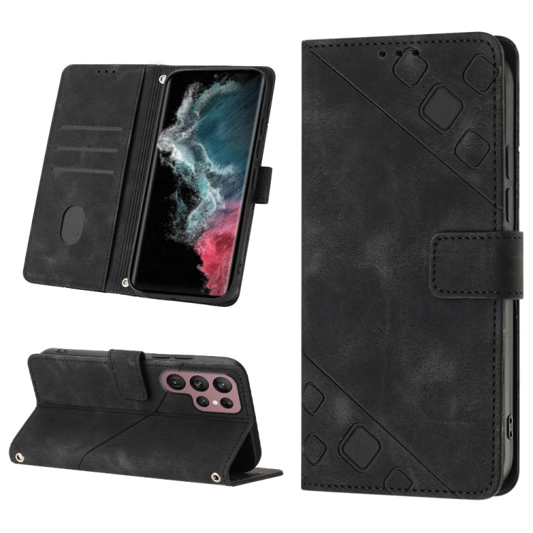 Custodia per telefono in pelle goffrata effetto pelle, For Samsung Galaxy S22+ 5G, For Samsung Galaxy S22 Ultra 5G, For Samsung Galaxy S21 5G, For Samsung Galaxy S21+ 5G