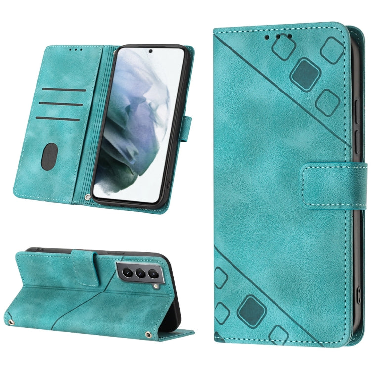 Custodia per telefono in pelle goffrata effetto pelle, For Samsung Galaxy S22+ 5G, For Samsung Galaxy S22 Ultra 5G, For Samsung Galaxy S21 5G, For Samsung Galaxy S21+ 5G