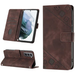 Custodia per telefono in pelle goffrata effetto pelle, For Samsung Galaxy S22+ 5G, For Samsung Galaxy S22 Ultra 5G, For Samsung Galaxy S21 5G, For Samsung Galaxy S21+ 5G