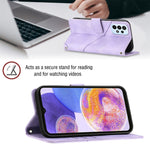 Custodia portafoglio in pelle goffrata per Samsung Galaxy A32 5G